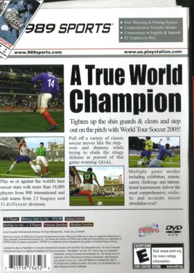 World Tour Soccer 2005 box cover back